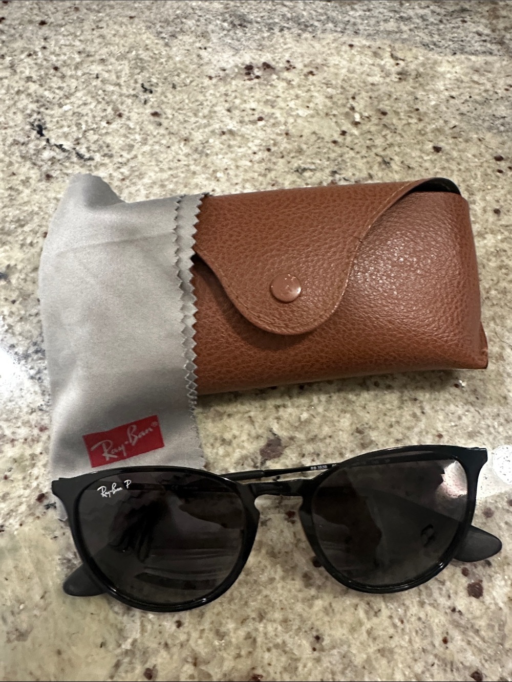 Ray-Ban Brown Leather Eyewear Case